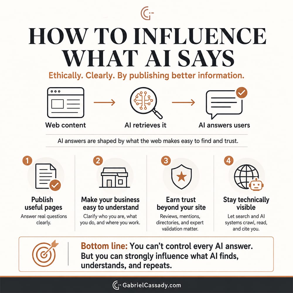 INFOGRAPHIC on How to Change What AI Says About Your Business
